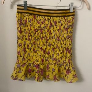 Yellow mini skirt s NWOT